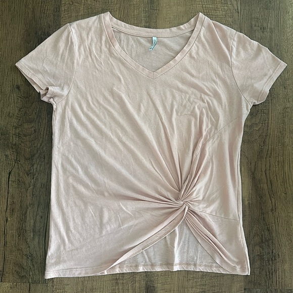 Z supply light Blush Pink V-neck Top Size Large - Picture 1 of 7